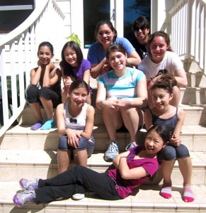 Los Gatos-- BBQ with the families :). Olivia, Lauren, Michaela, Annacy, Marisa
