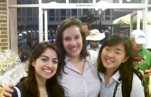 Farah, Paige, and Yiing at Ghirardelli's. 