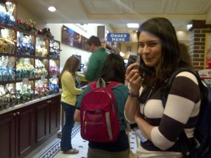 Ghirardelli's. They give free samples. 