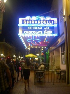 I don't personally think Ghirardelli should be in neon lights, but it was wonderful regardless