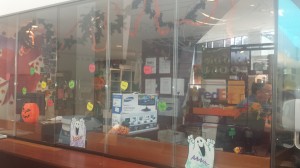 Decorations at Mail Services for Halloween