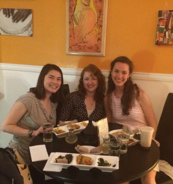 After my test on Tuesday, Emily, Elizabeth and I were out for Ethiopian food in Boston :). 