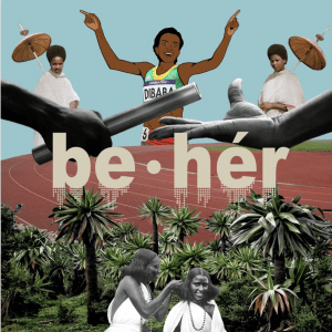 Logo for Sarah Kelel's Podcast, "be.her"