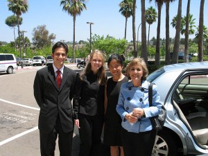 Ali and other interns with Senator Barbara Boxer