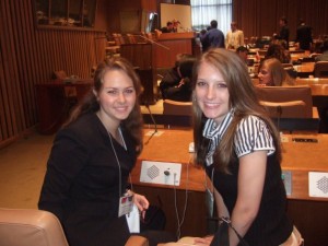 Ali and another student visiting the UN in 2007